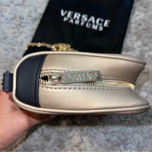 NWOT Versace Fragrance Gold Clutch Shoulder Crossbody Handbag - Picture 6 of 11